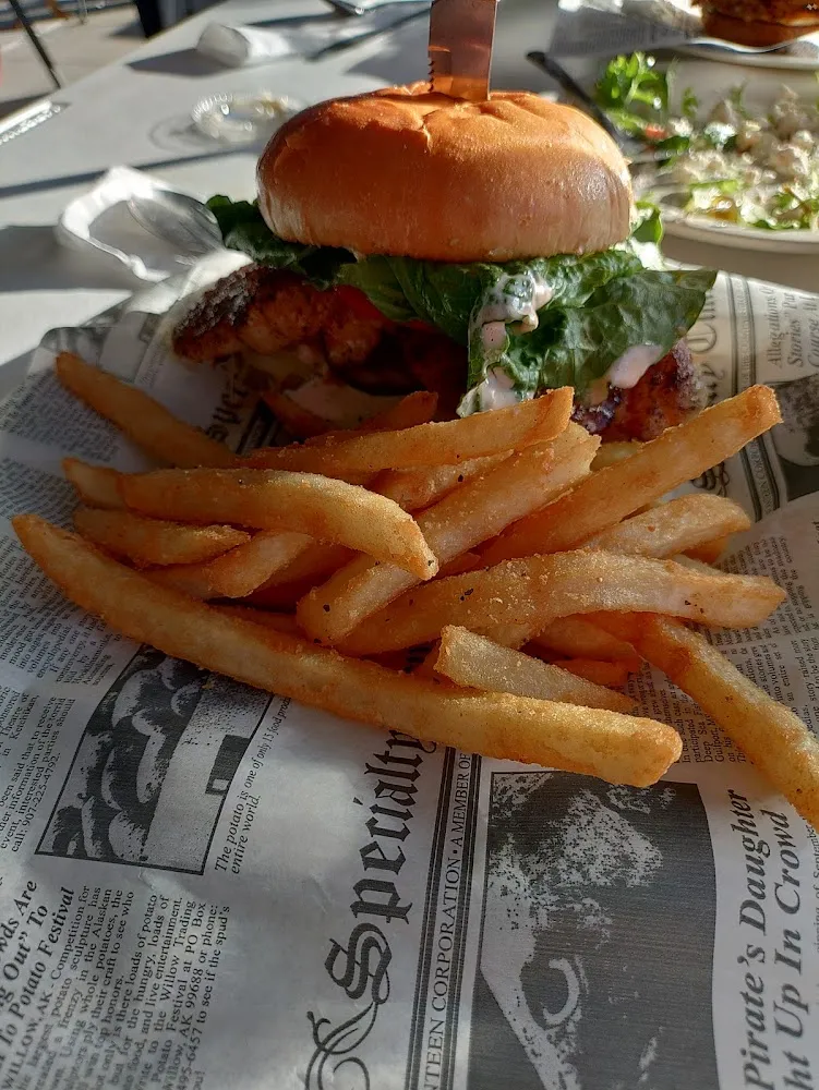 Grouper Sandwich and Fries